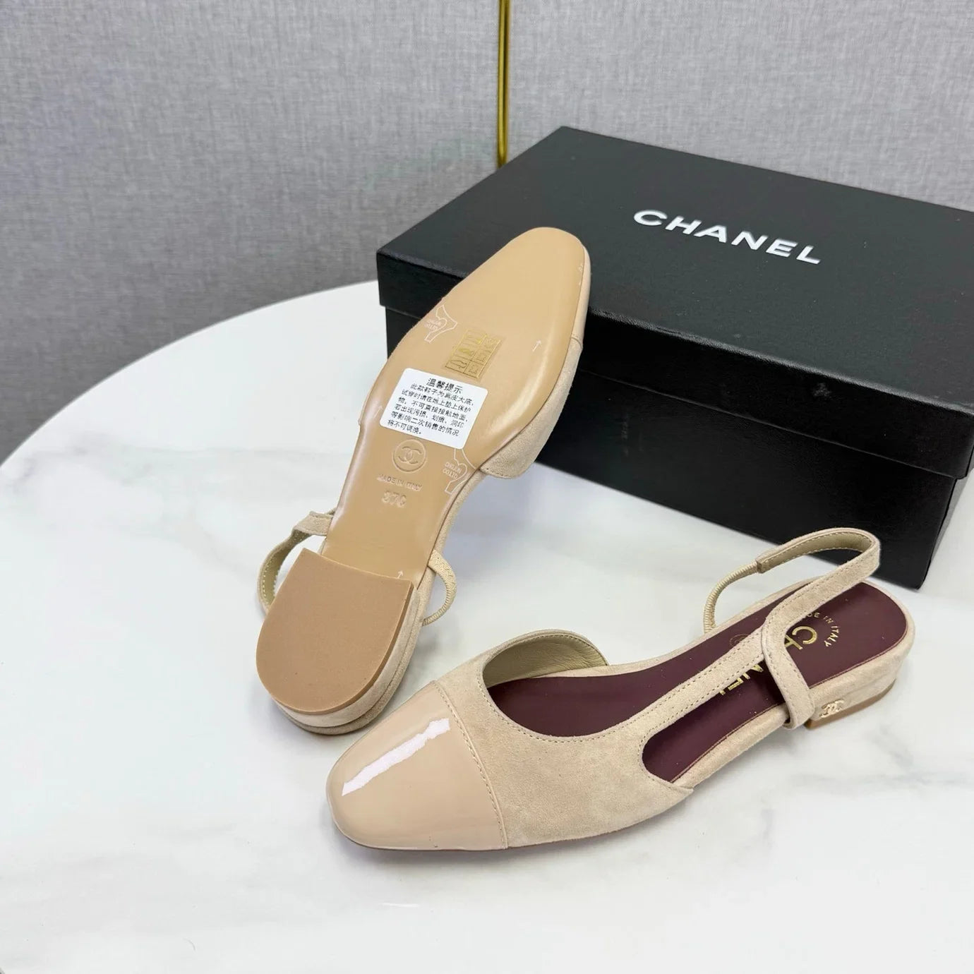 Chanel 2026 Slingback 1.5cm Suede Leather 01