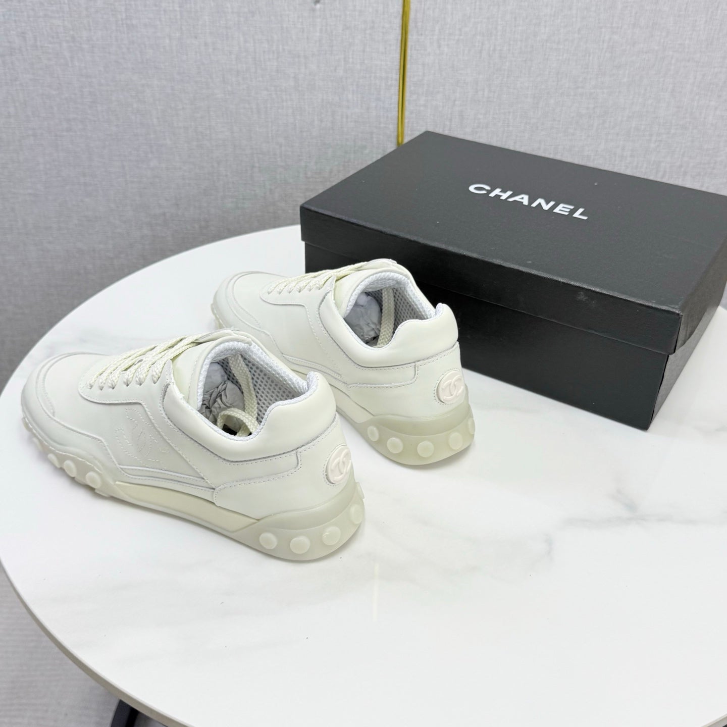CC 26s Casual Sneakers White Calfskin 972886