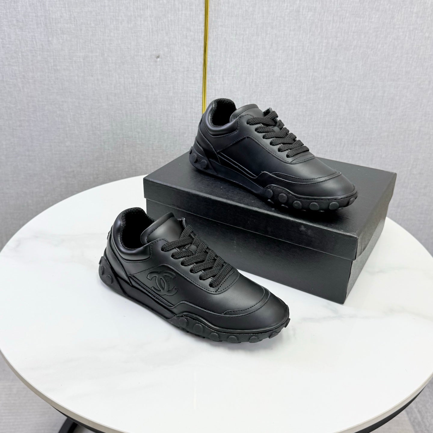 CC 26s Casual Sneakers Black Calfskin 972887