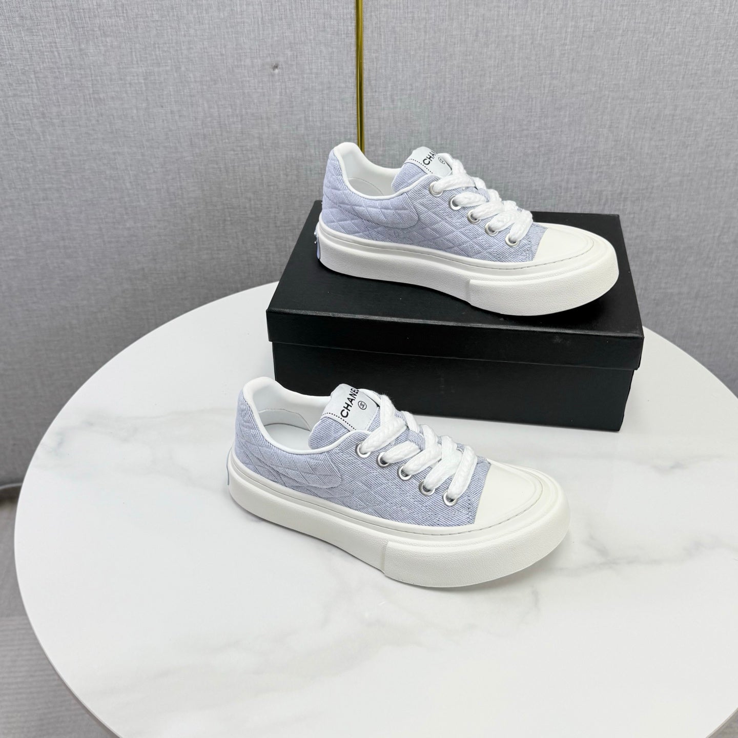 CC 26s Platform Sole Sneakers Pastel Purple Canvas 972895