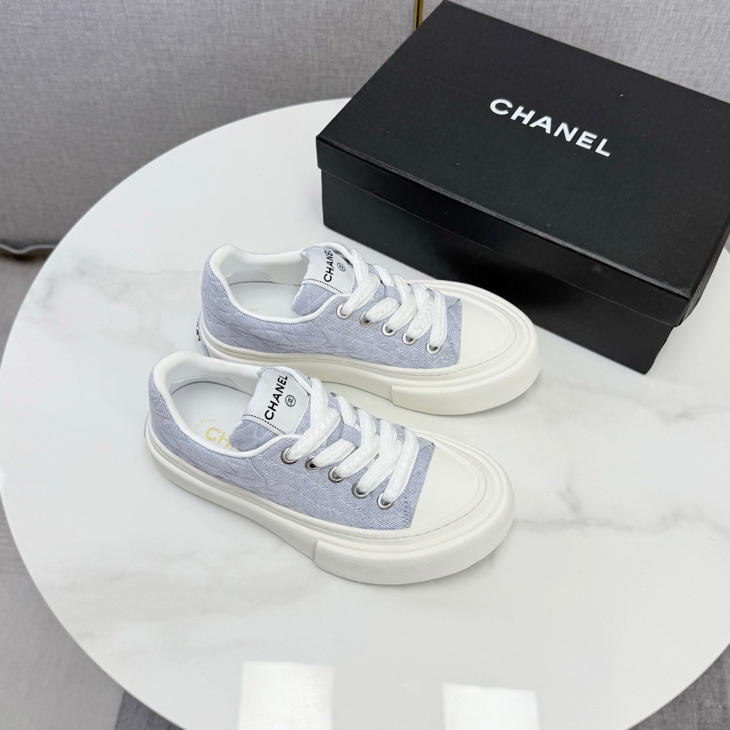 CC 26s Platform Sole Sneakers Pastel Purple Canvas 972895
