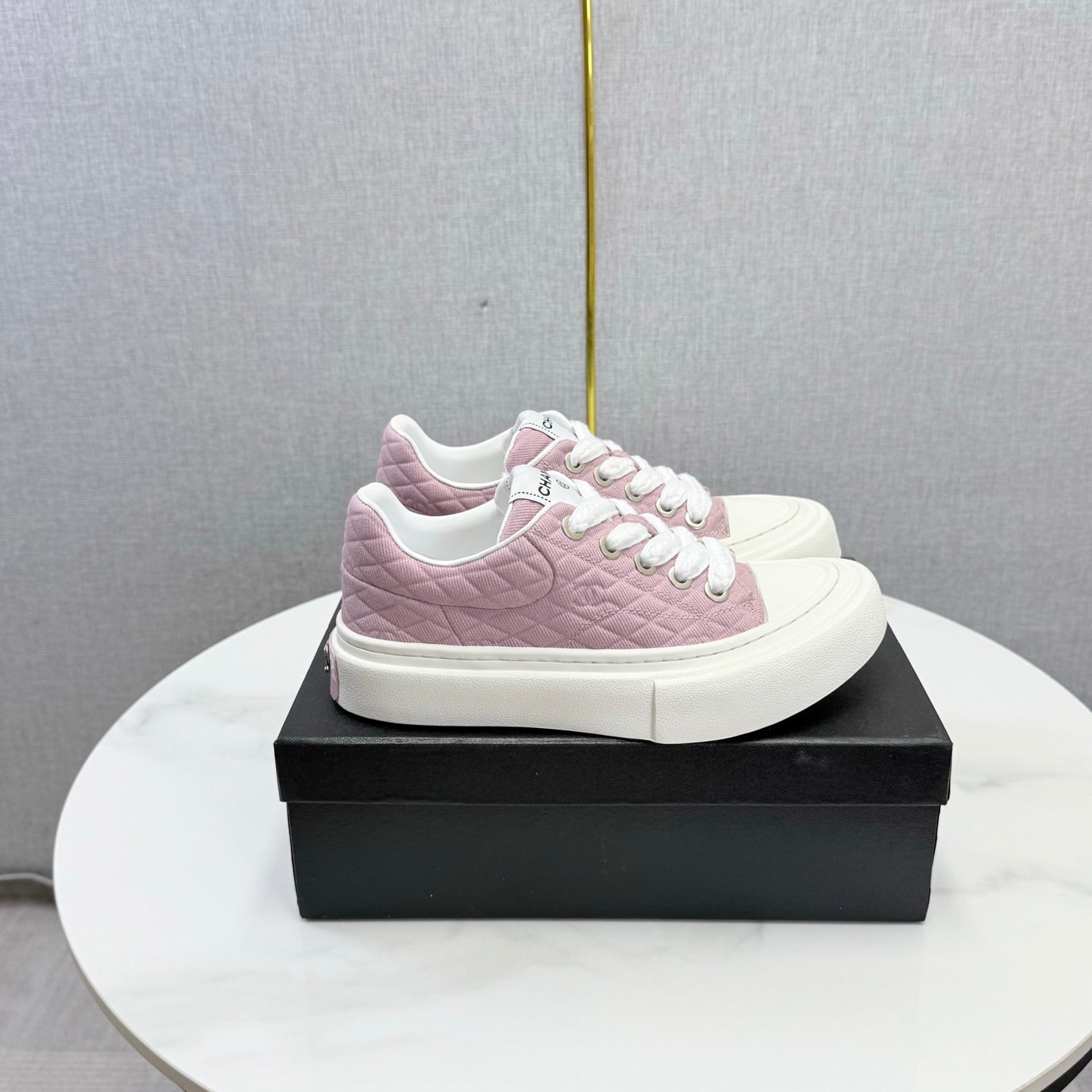 CC 26s Platform Sole Sneakers Muted Pink Canvas 972897