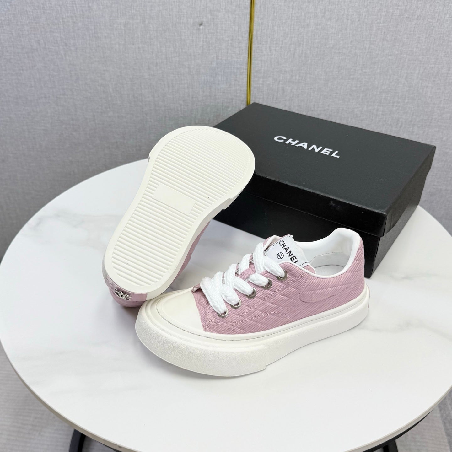 CC 26s Platform Sole Sneakers Muted Pink Canvas 972897