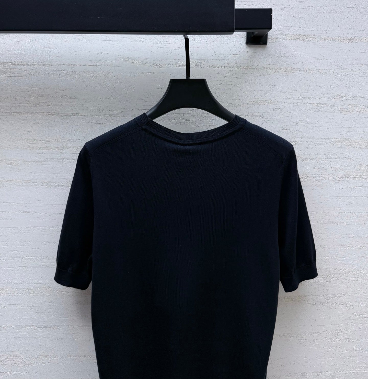 CD 26s Médaillon Short-Sleeved Sweater Navy Blue Cotton 398036