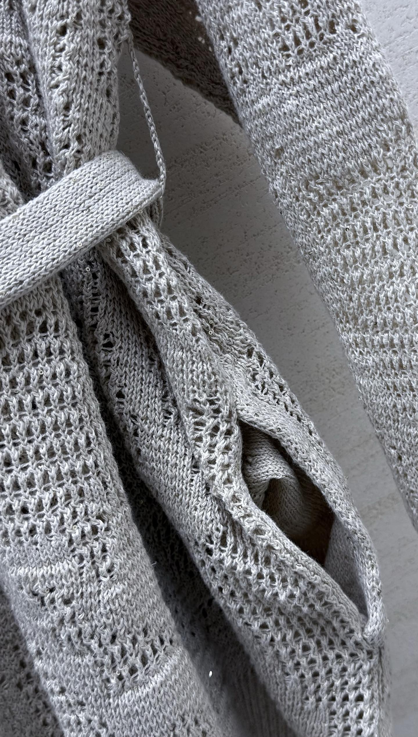 BC 26s Cardigan Light Taupe Cotton Linen 398019
