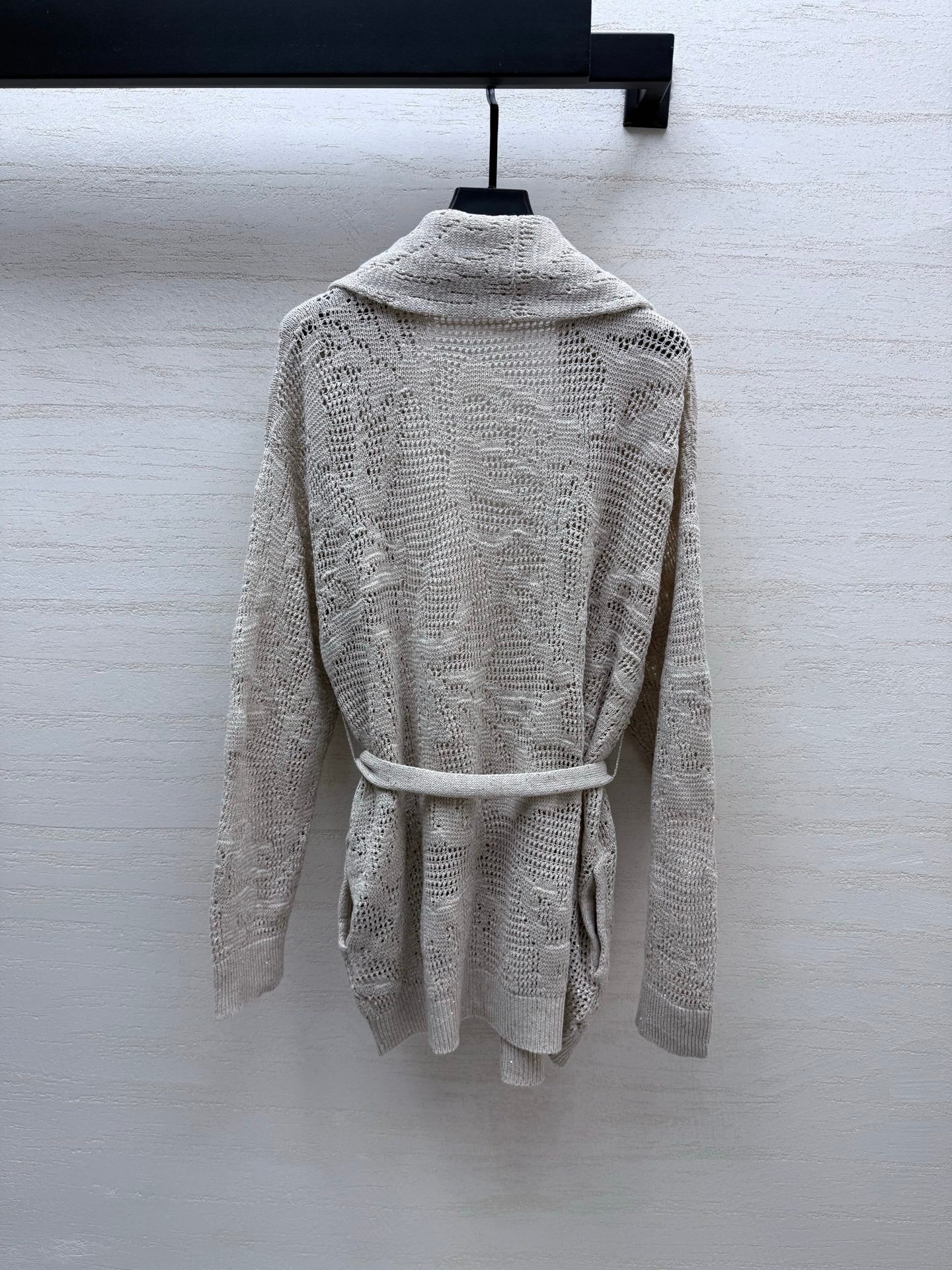 BC 26s Cardigan Light Taupe Cotton Linen 398019