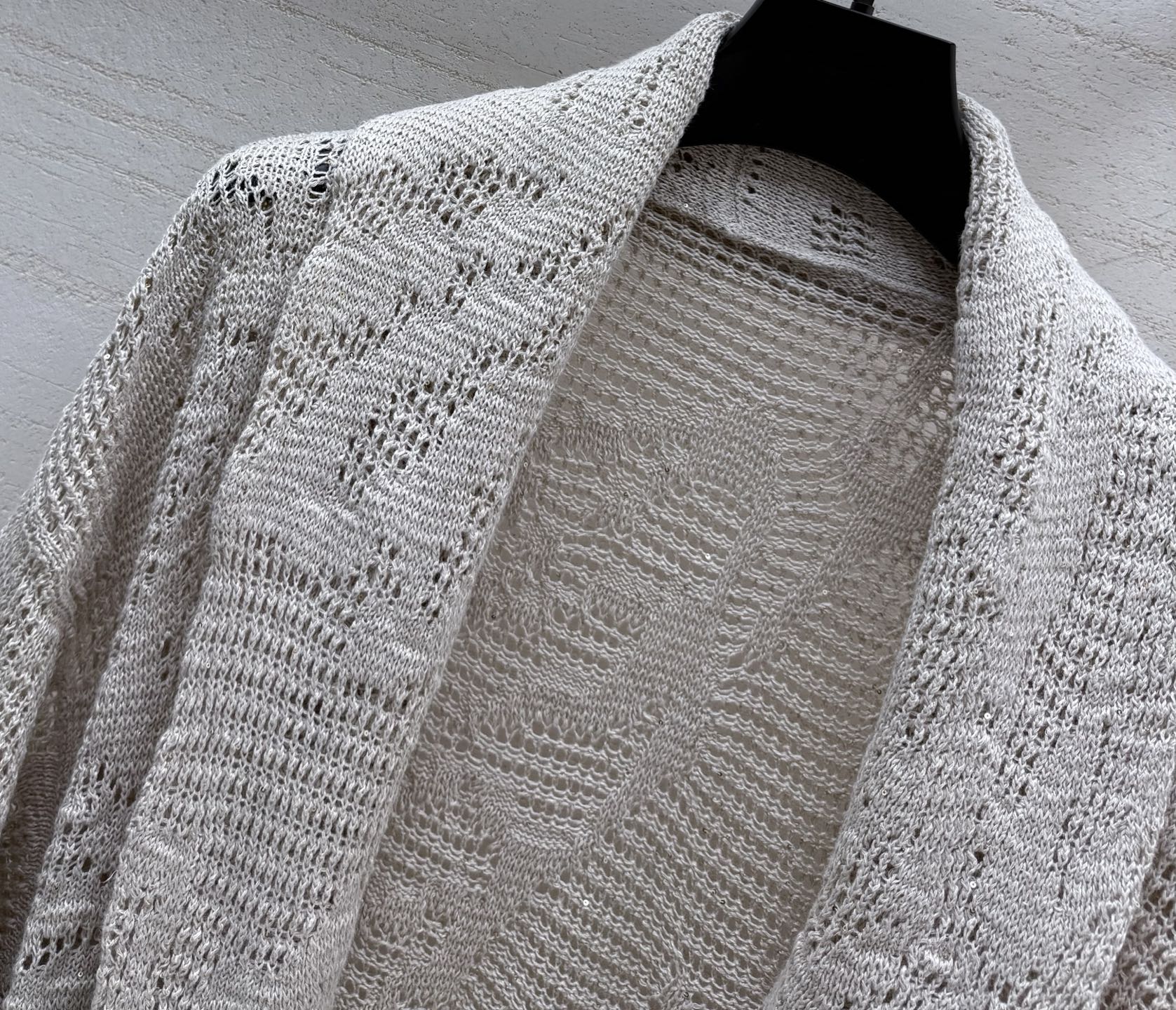 BC 26s Cardigan Light Taupe Cotton Linen 398019
