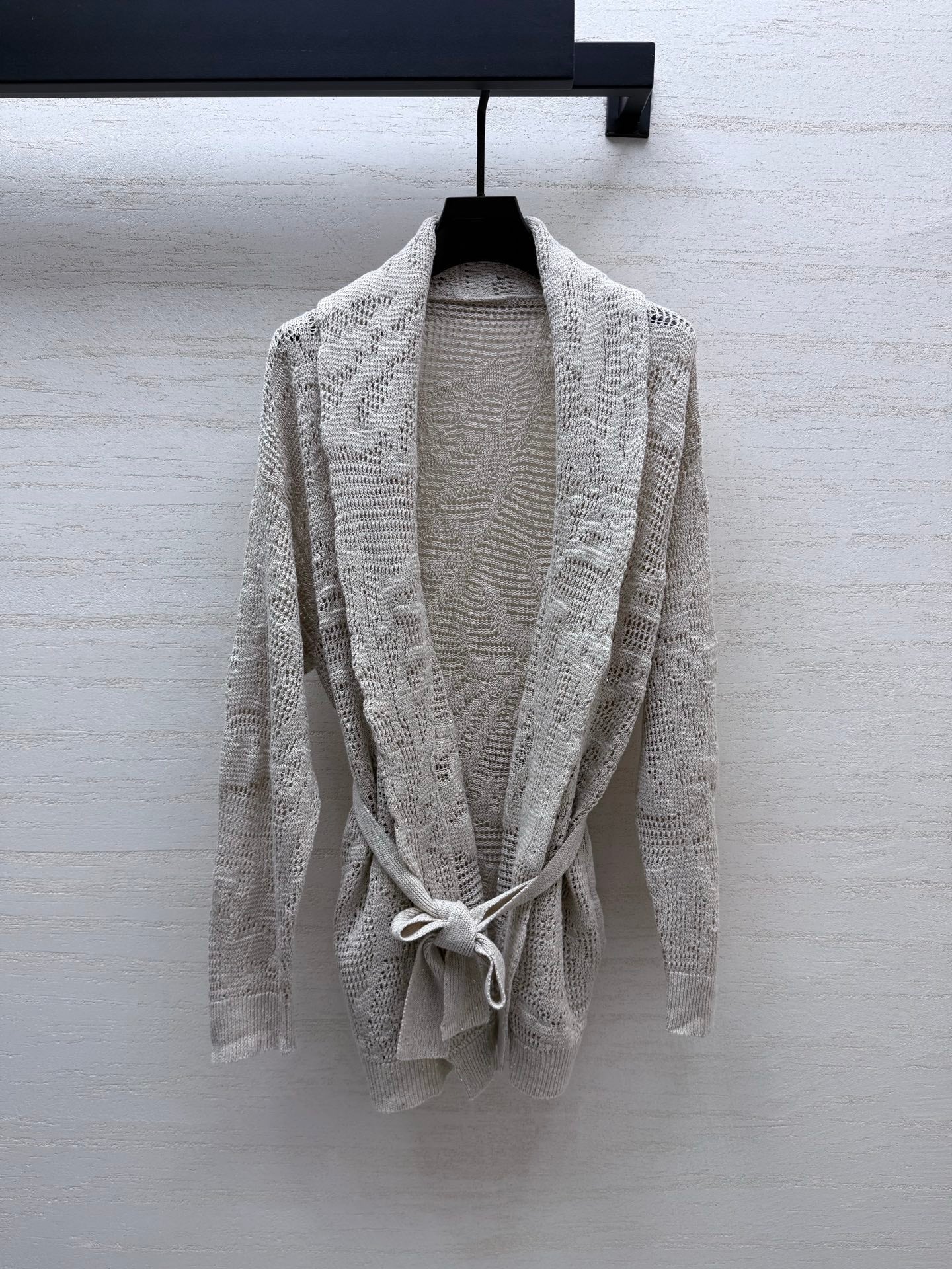 BC 26s Cardigan Light Taupe Cotton Linen 398019