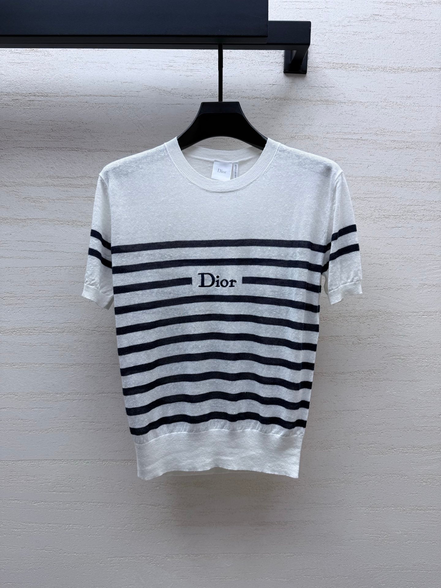 CD 26s Dioriviera Short-Sleeved Sweater Linen Cashmere 398082