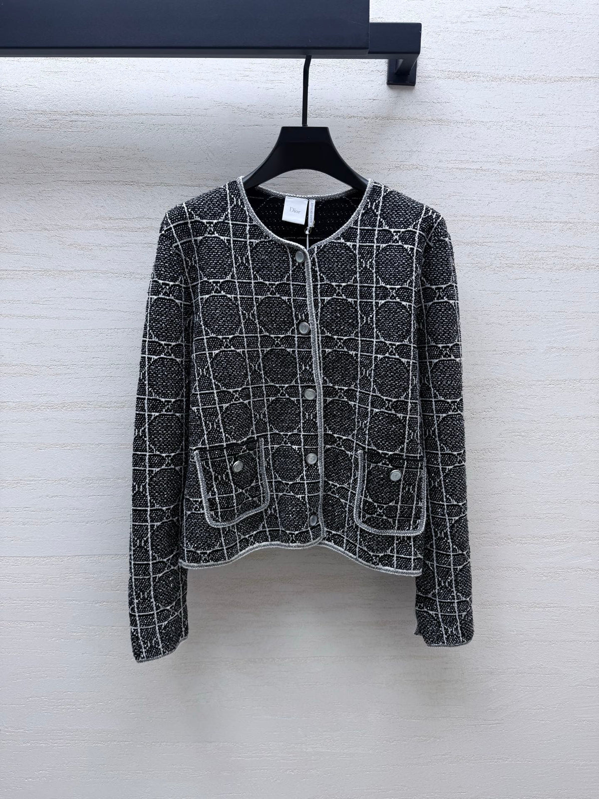 Dior 26s Knit Cardigan Black Viscose Cotton 432924