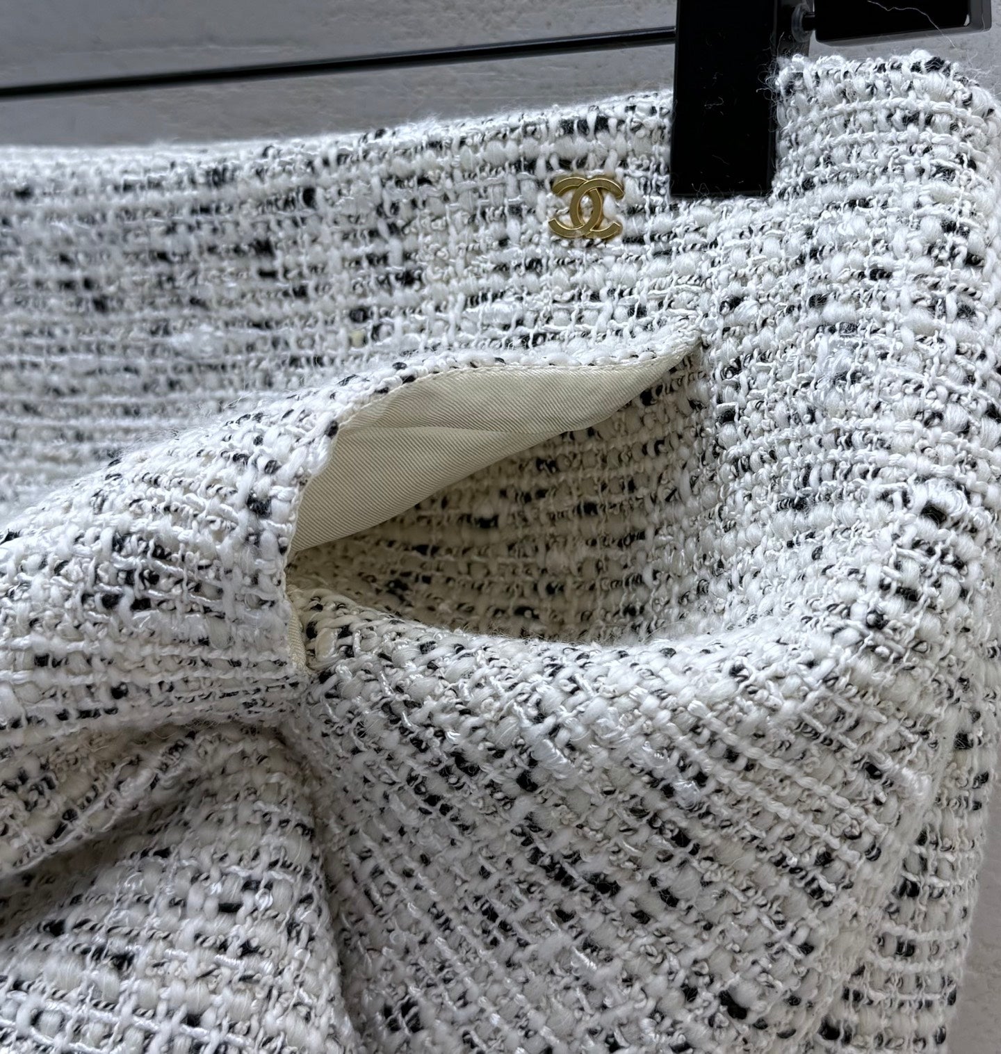 CC 26s A-Line Mini Skirt White Tweed 423740