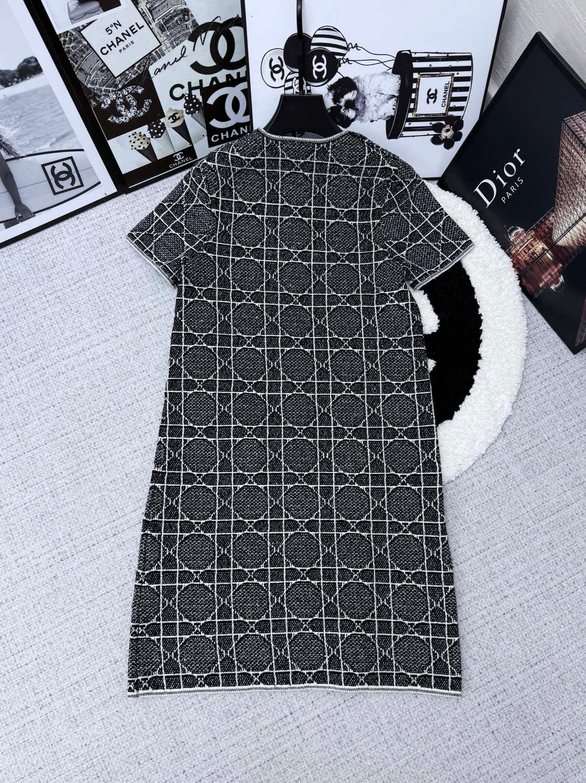 Dior 26s Knit Dress Black Viscose Cotton 432920