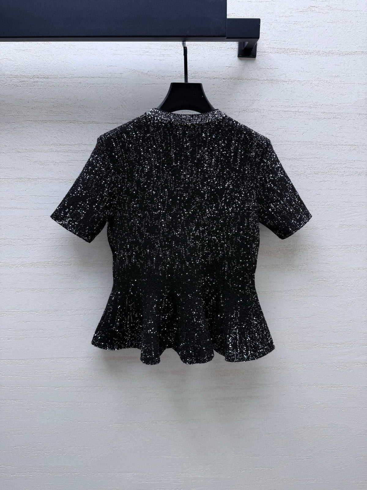 Dior 26s Tweed Top Black Polyamide Viscose 432843