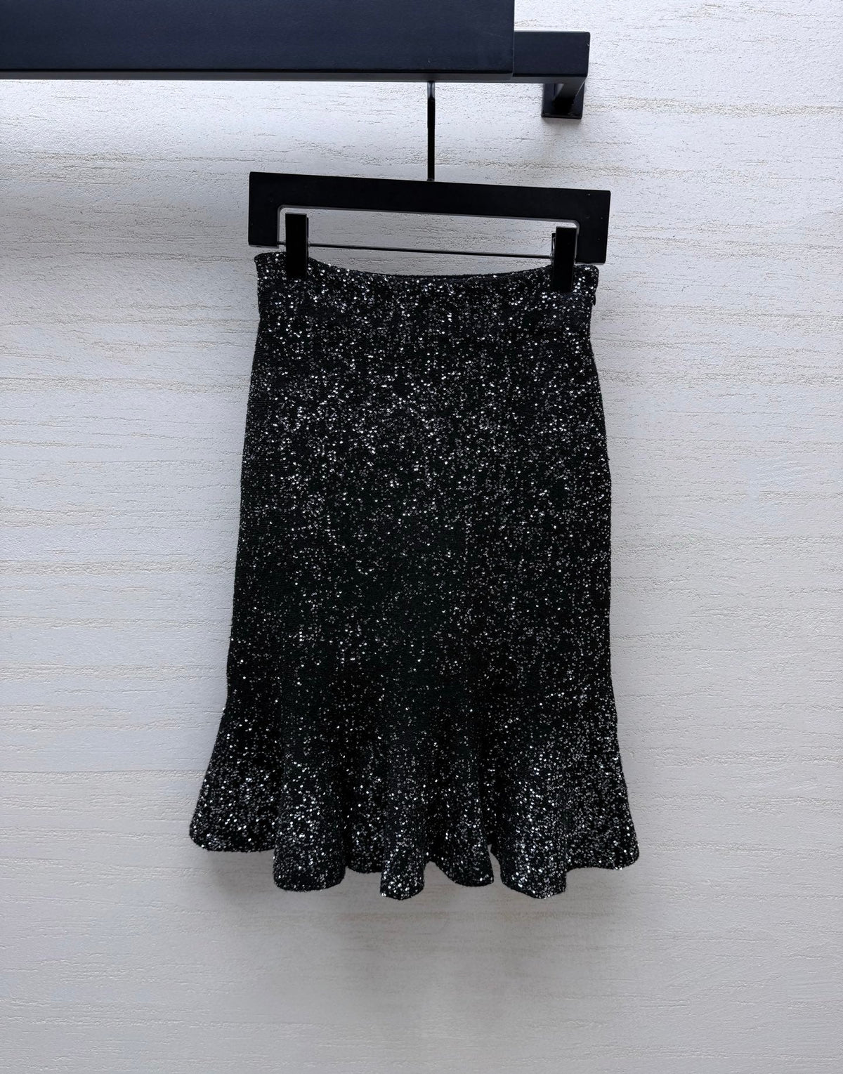 Dior 26s Tweed Skirt Black Polyamide Viscose 432844