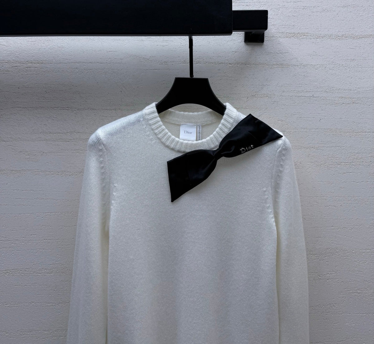 Dior 26s Knit Sweater White Wool Cashmere 433000
