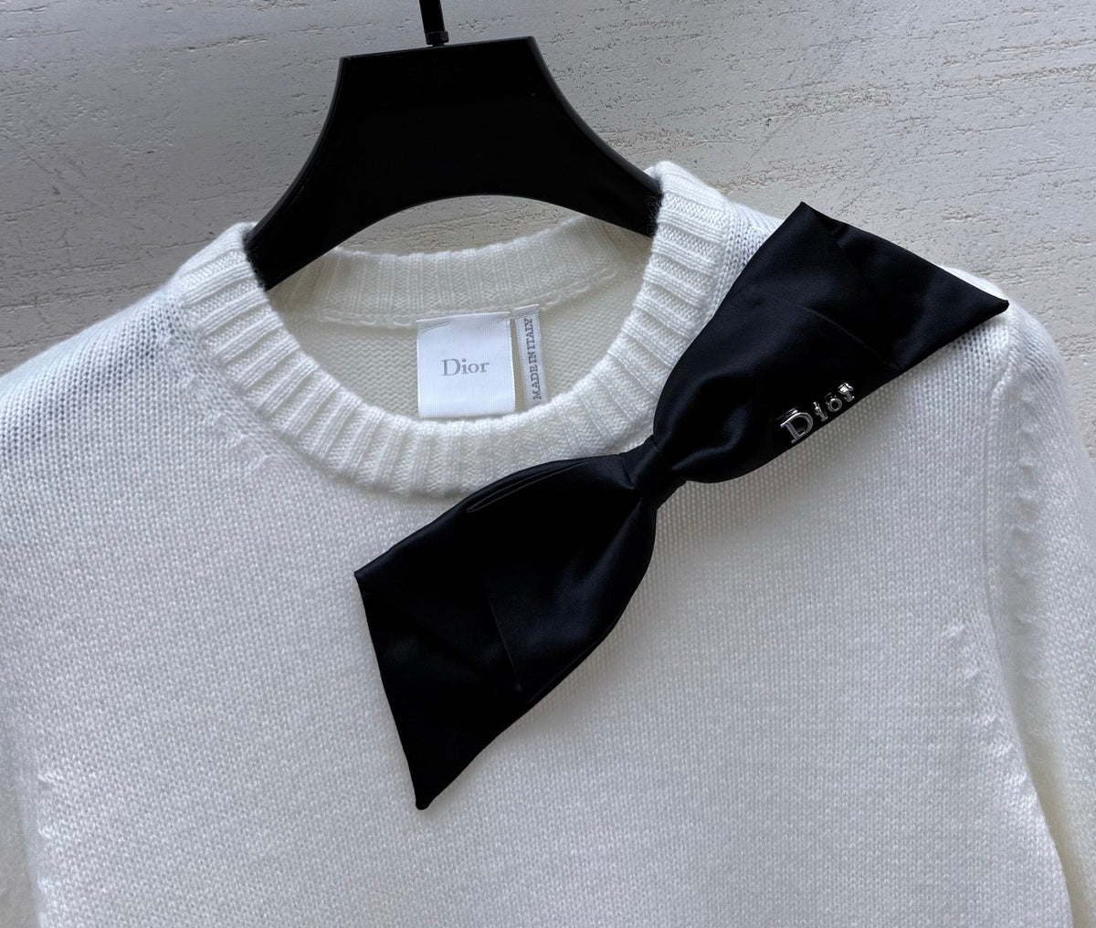 Dior 26s Knit Sweater White Wool Cashmere 433000