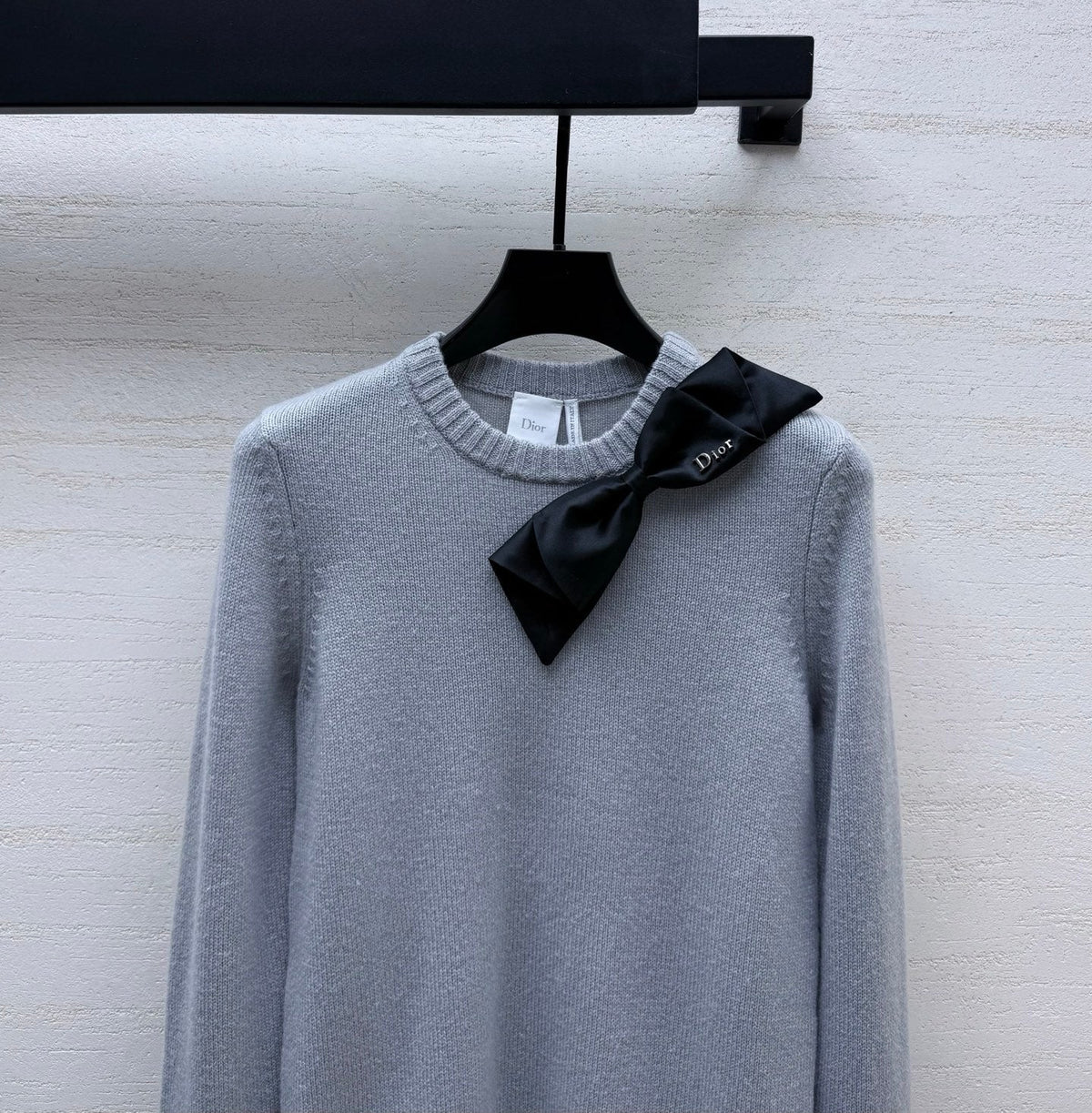 Dior 26s Knit Sweater Grey Wool Cashmere 433003