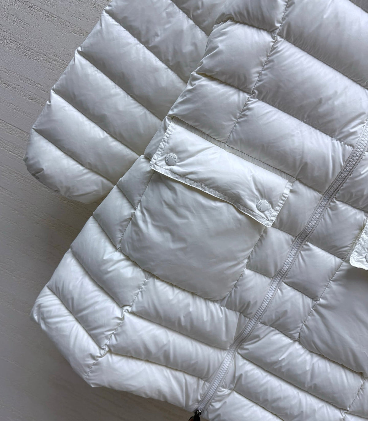 MC 26s Long Down Jacket Cream White Polyamide 432973