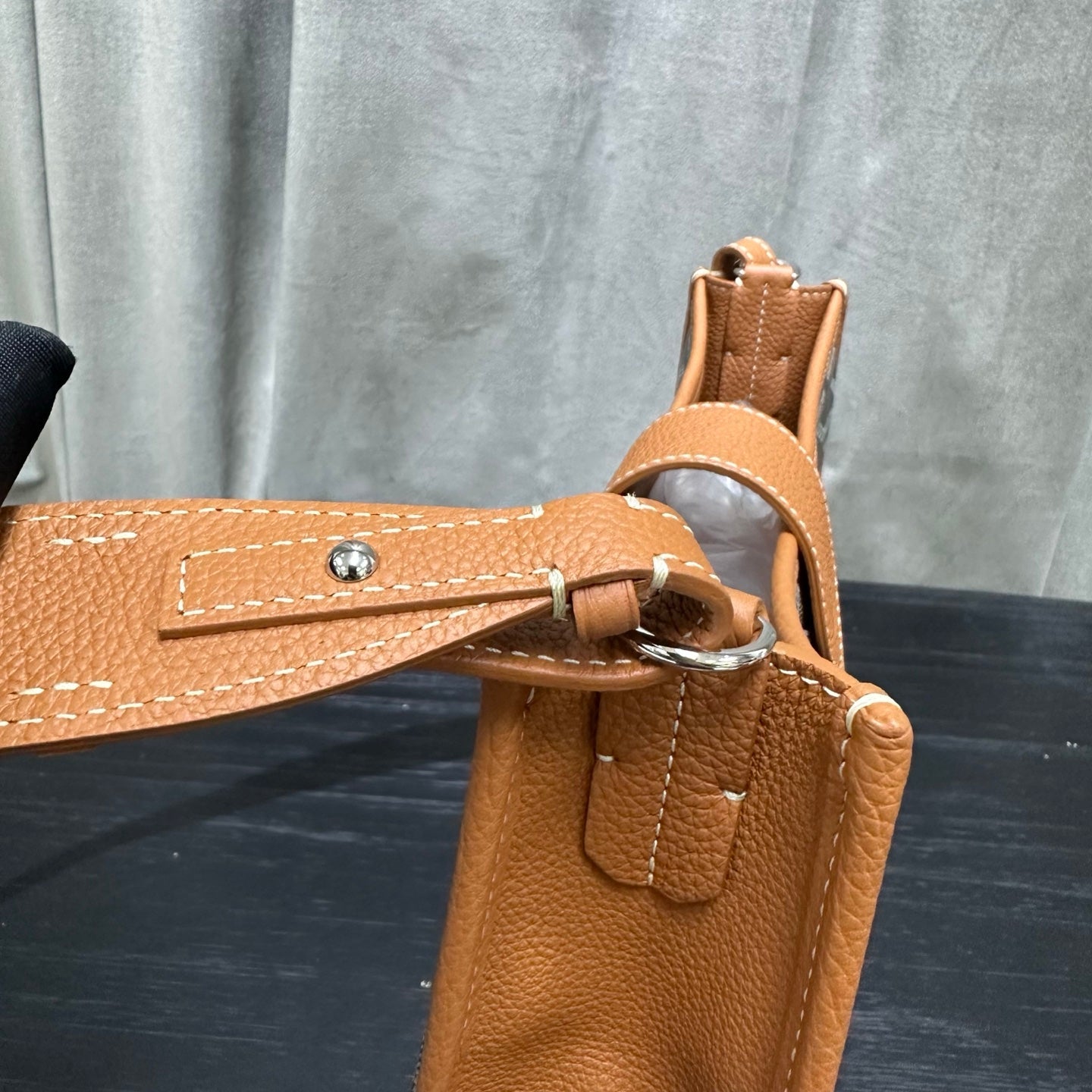 Goyard Musette Bag Black And Tan Canvas Leather