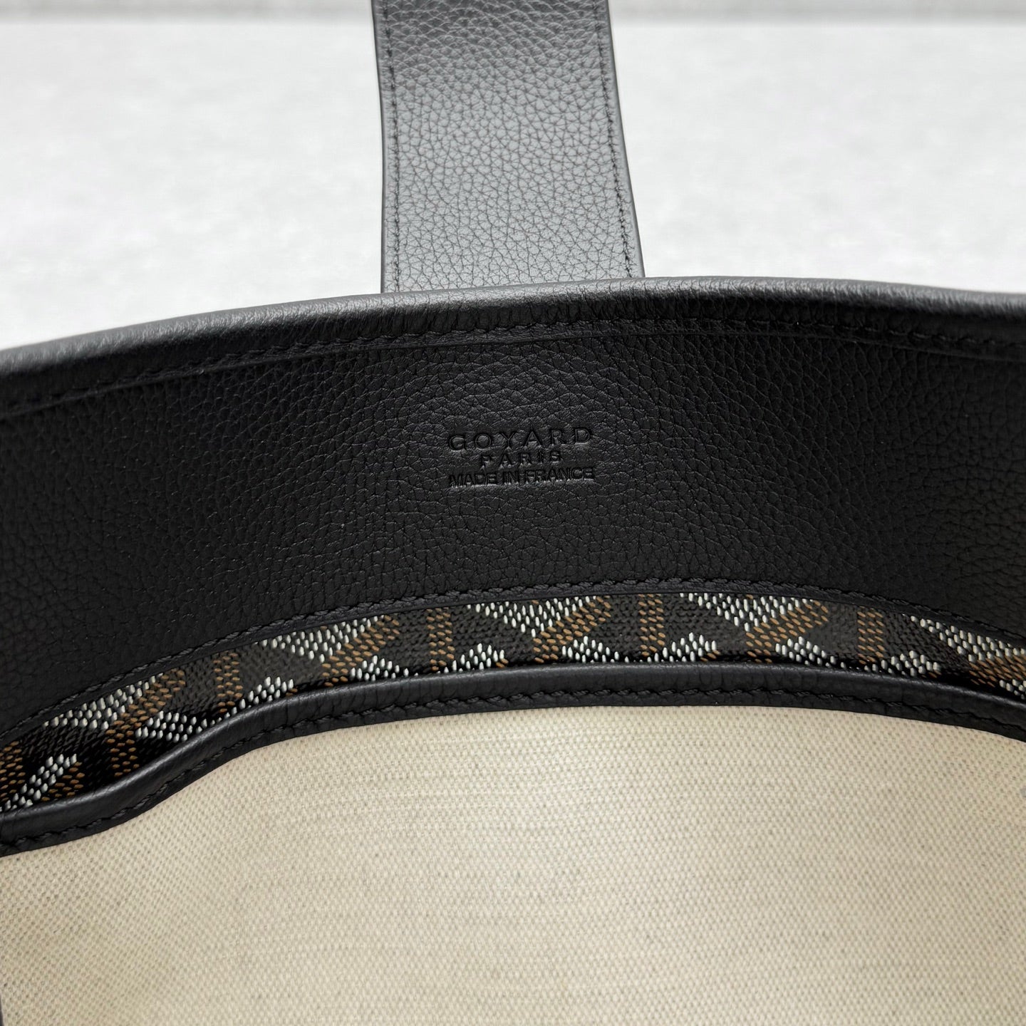 Goyard Musette Bag Black Canvas Leather
