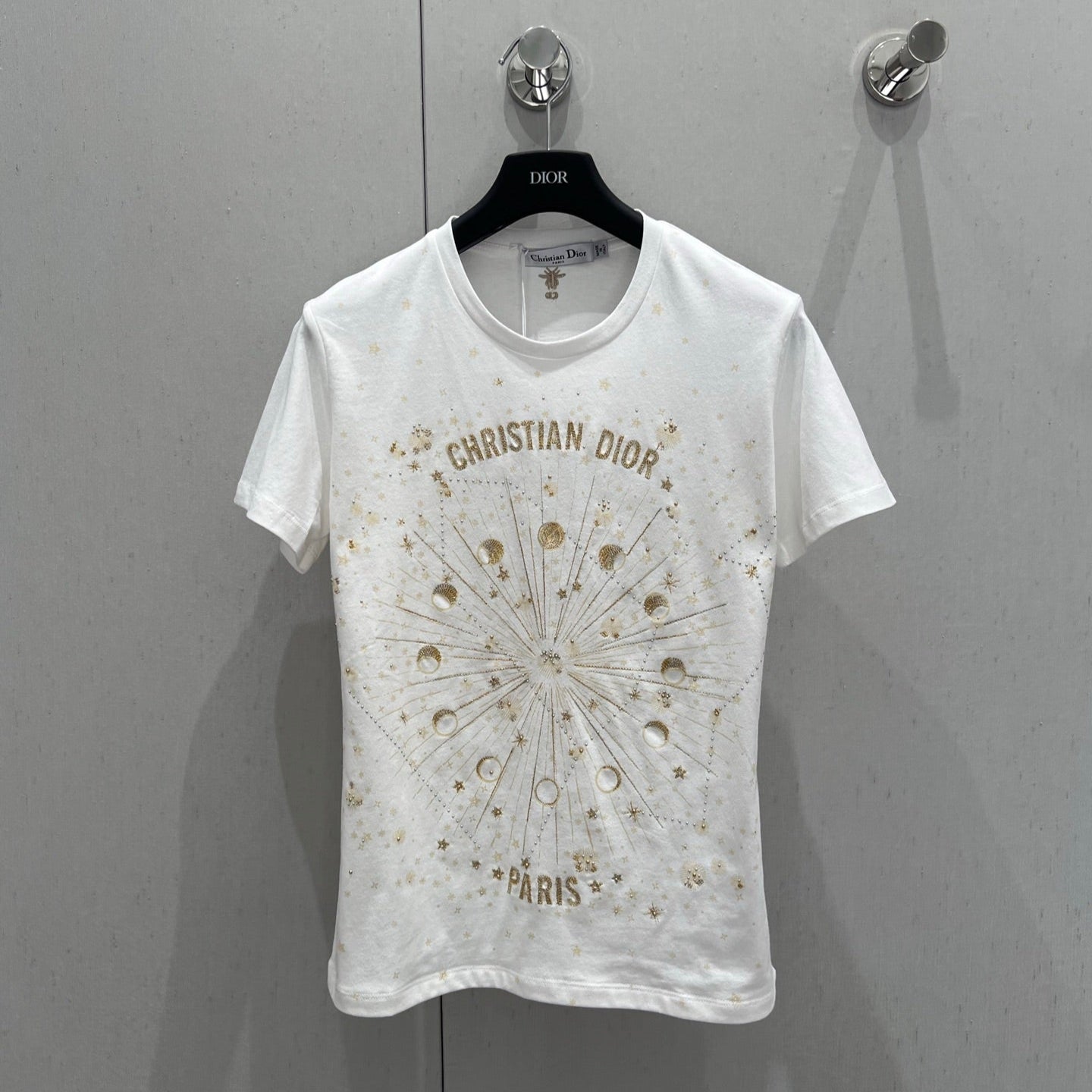 CD 25 T-shirt White Gold cotton 211144