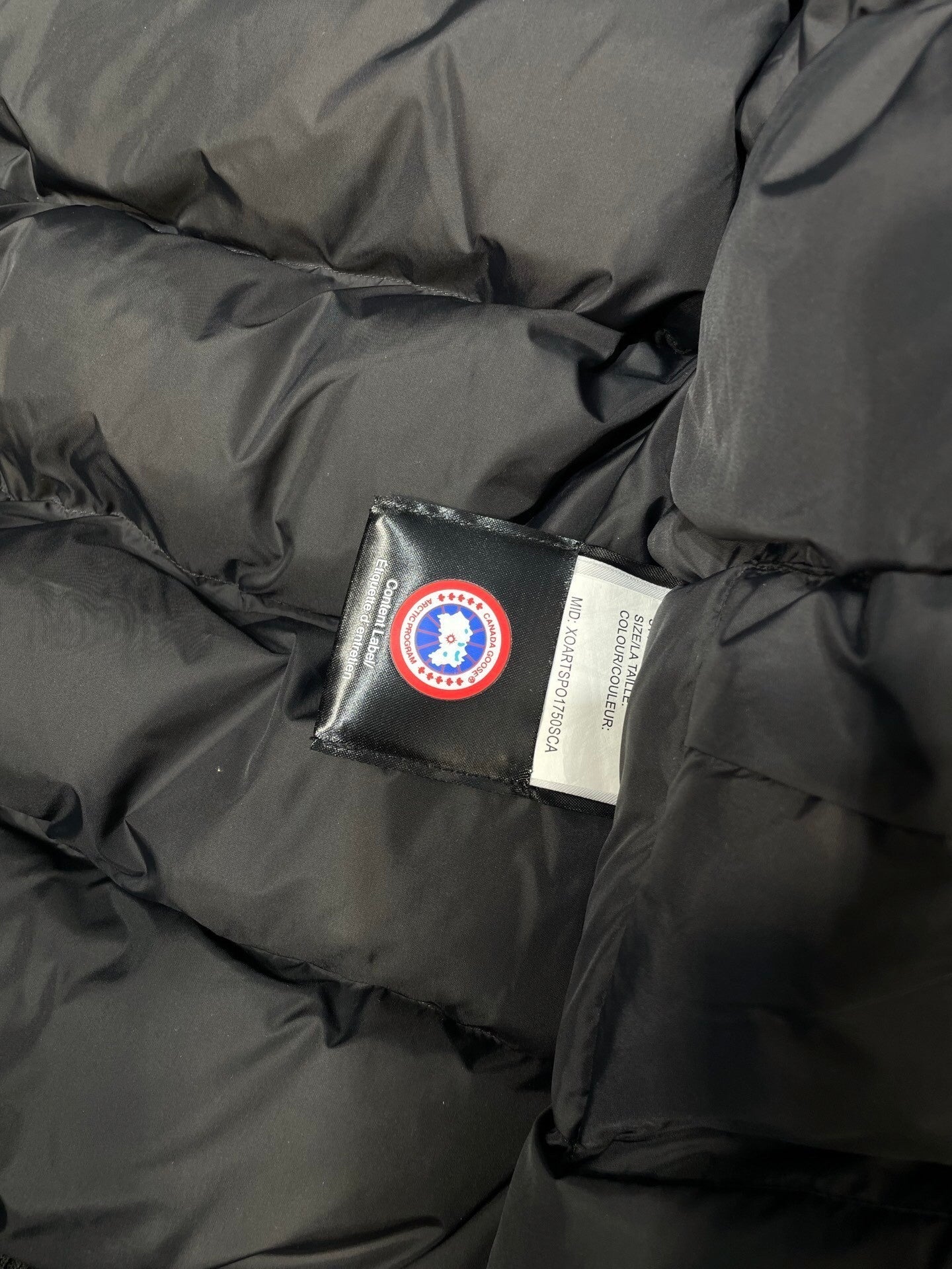C. Goose Bomber Jacket Black Polyester 0036