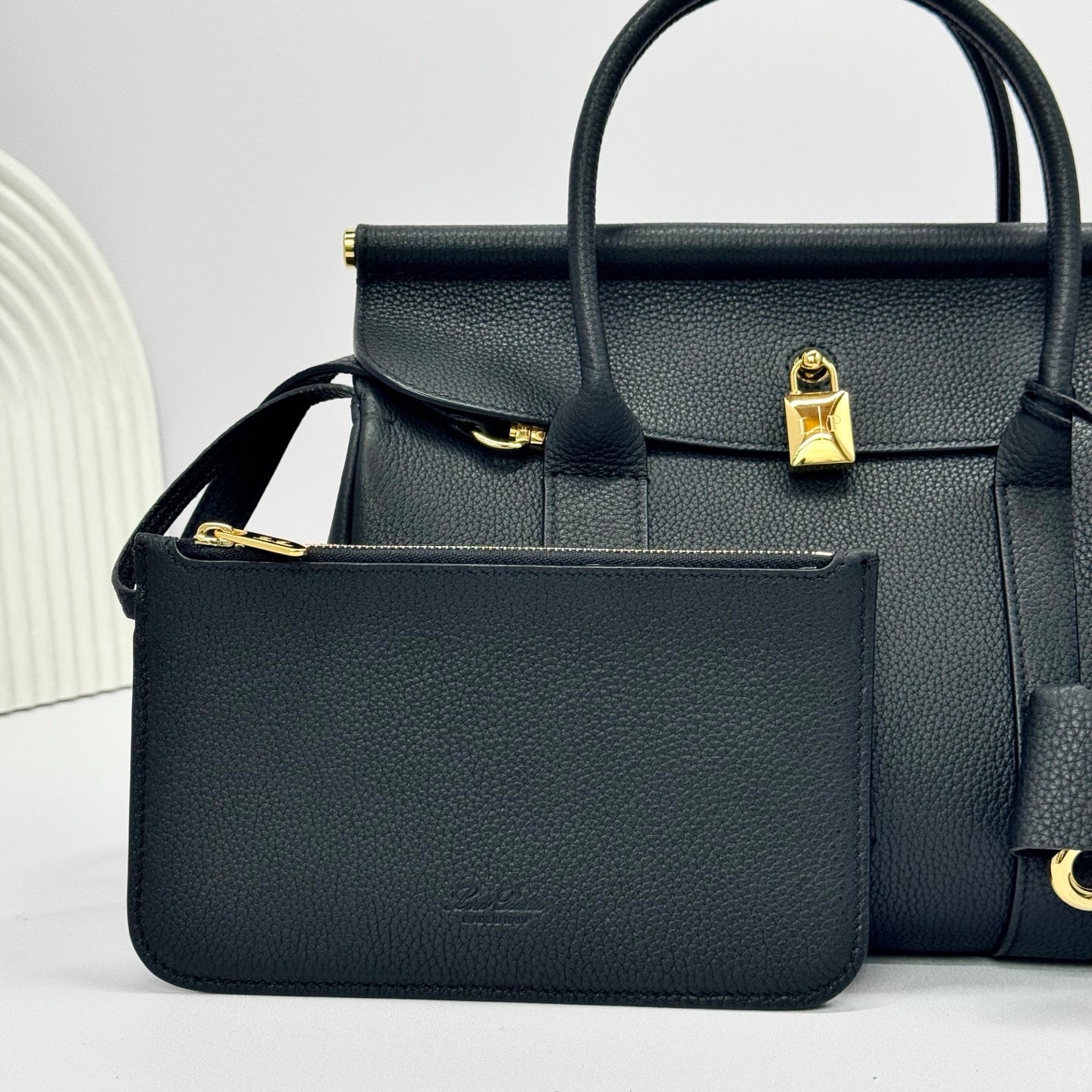LP Loom L25 Black Lychee Pattern Calfskin 282182