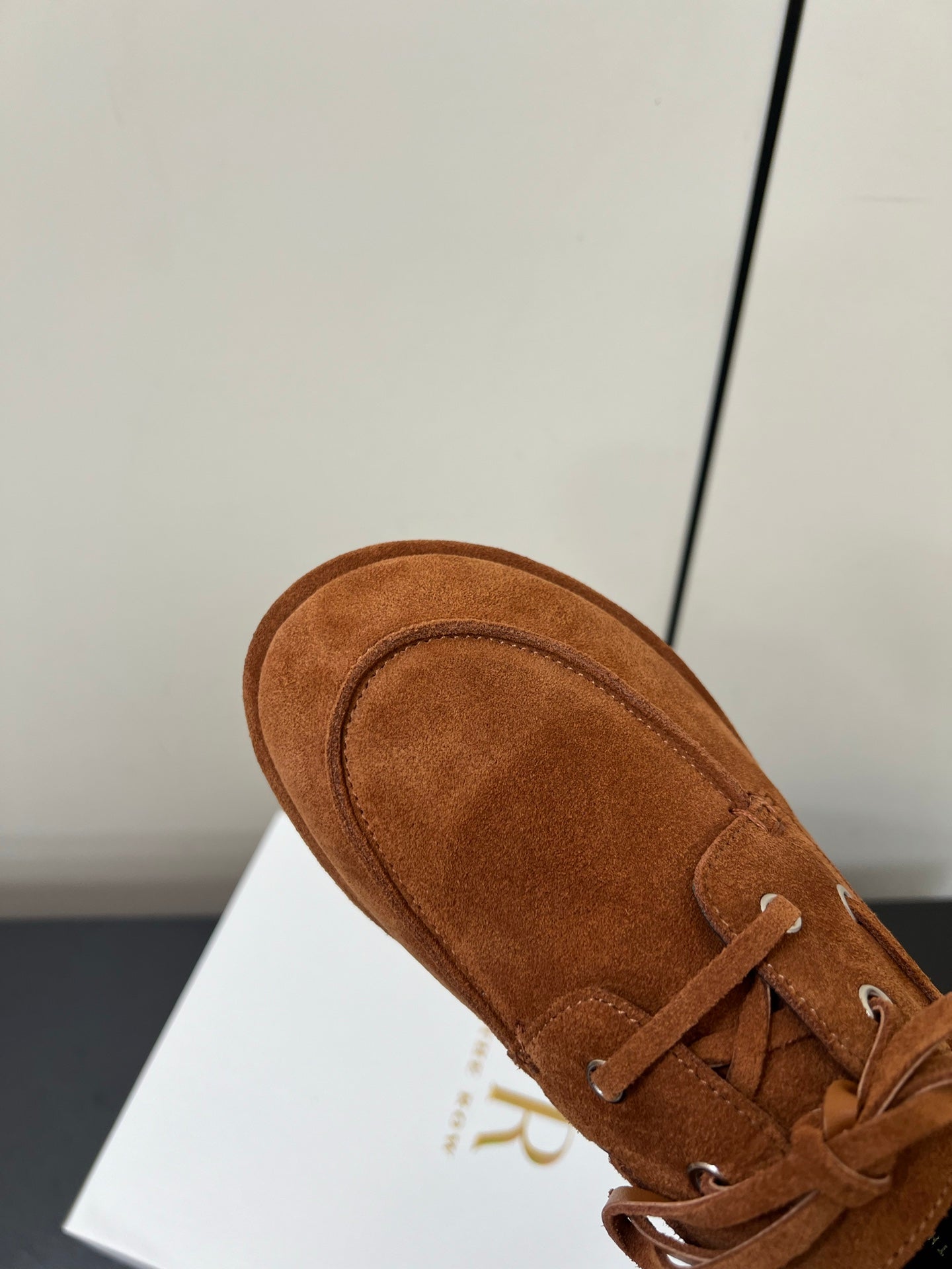 The Row Diana Loafer Camel Brown Suede Calfskin 339999