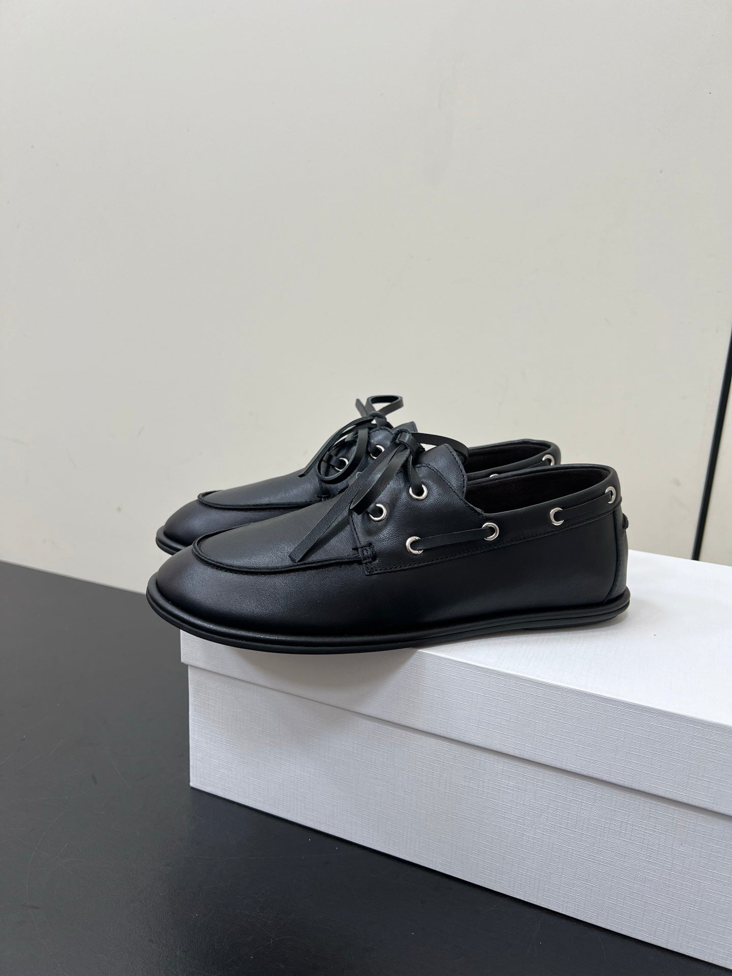 The Row Diana Loafer Black Calfskin 340000