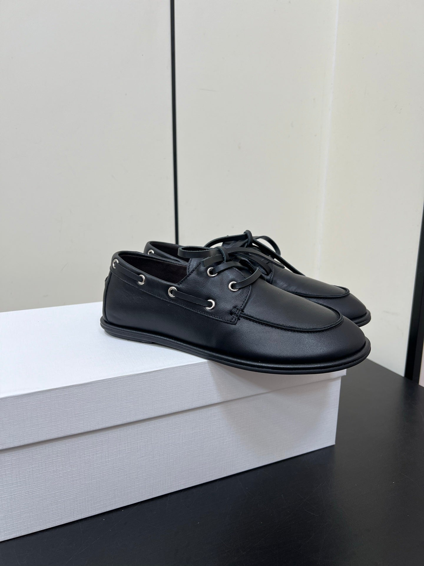 The Row Diana Loafer Black Calfskin 340000