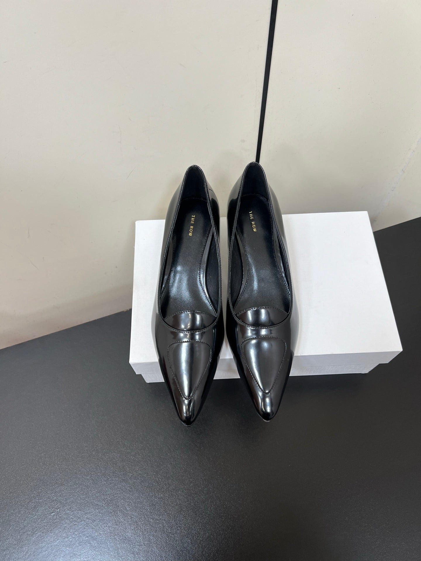 The Row Viv Kitten Pumps 3.5cm Black Leather 340010