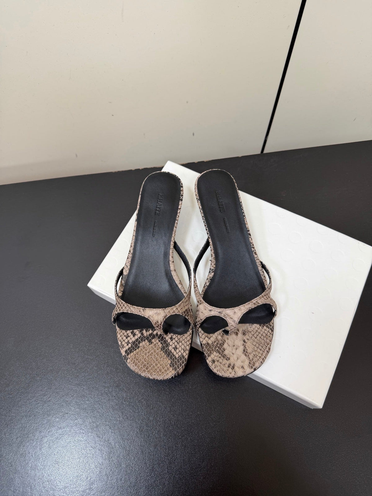Khaite 26s Mila Sandals 3.5cm Python Leather 909461