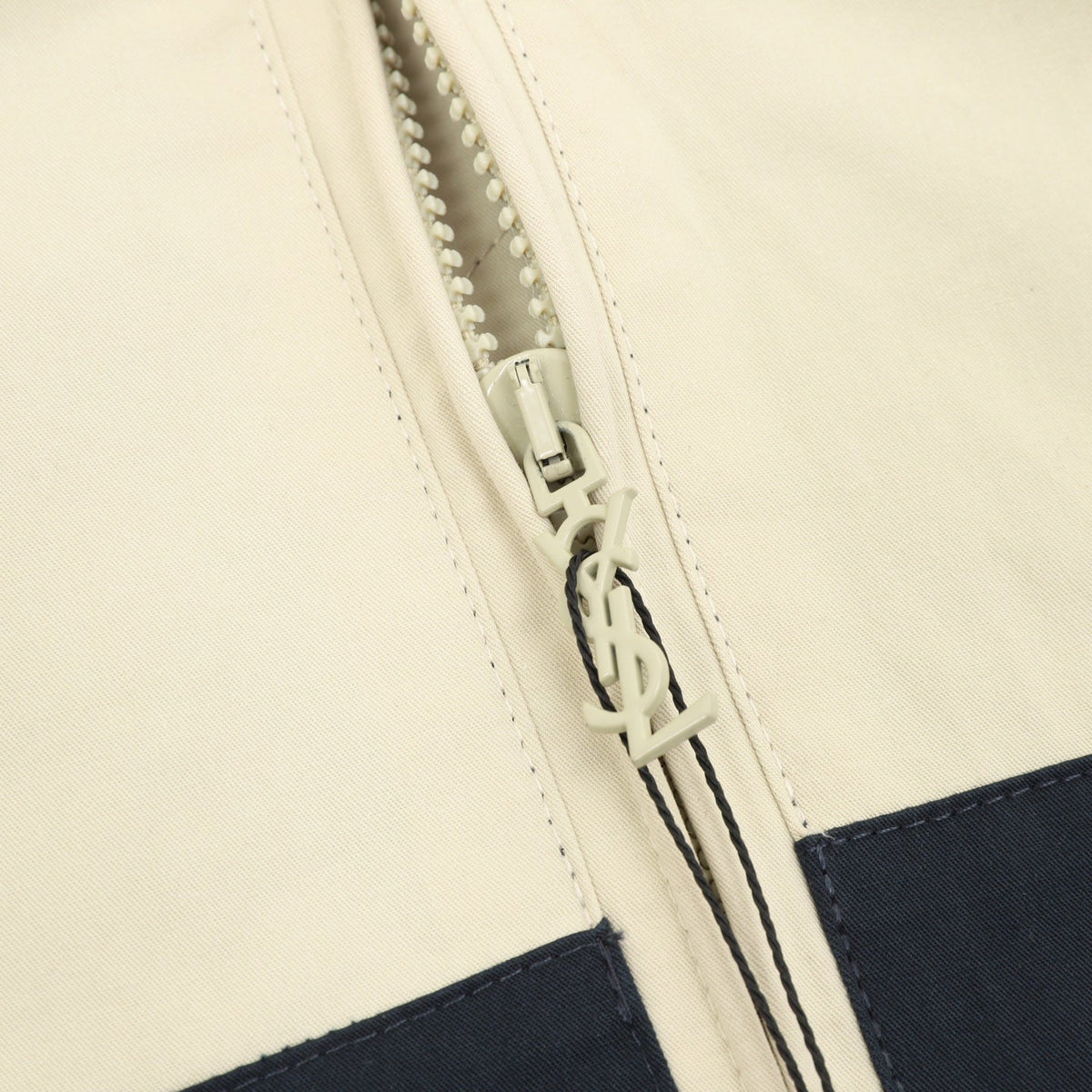 YSL 26s Track Jacket Beige Nayy Blue Stripe Men