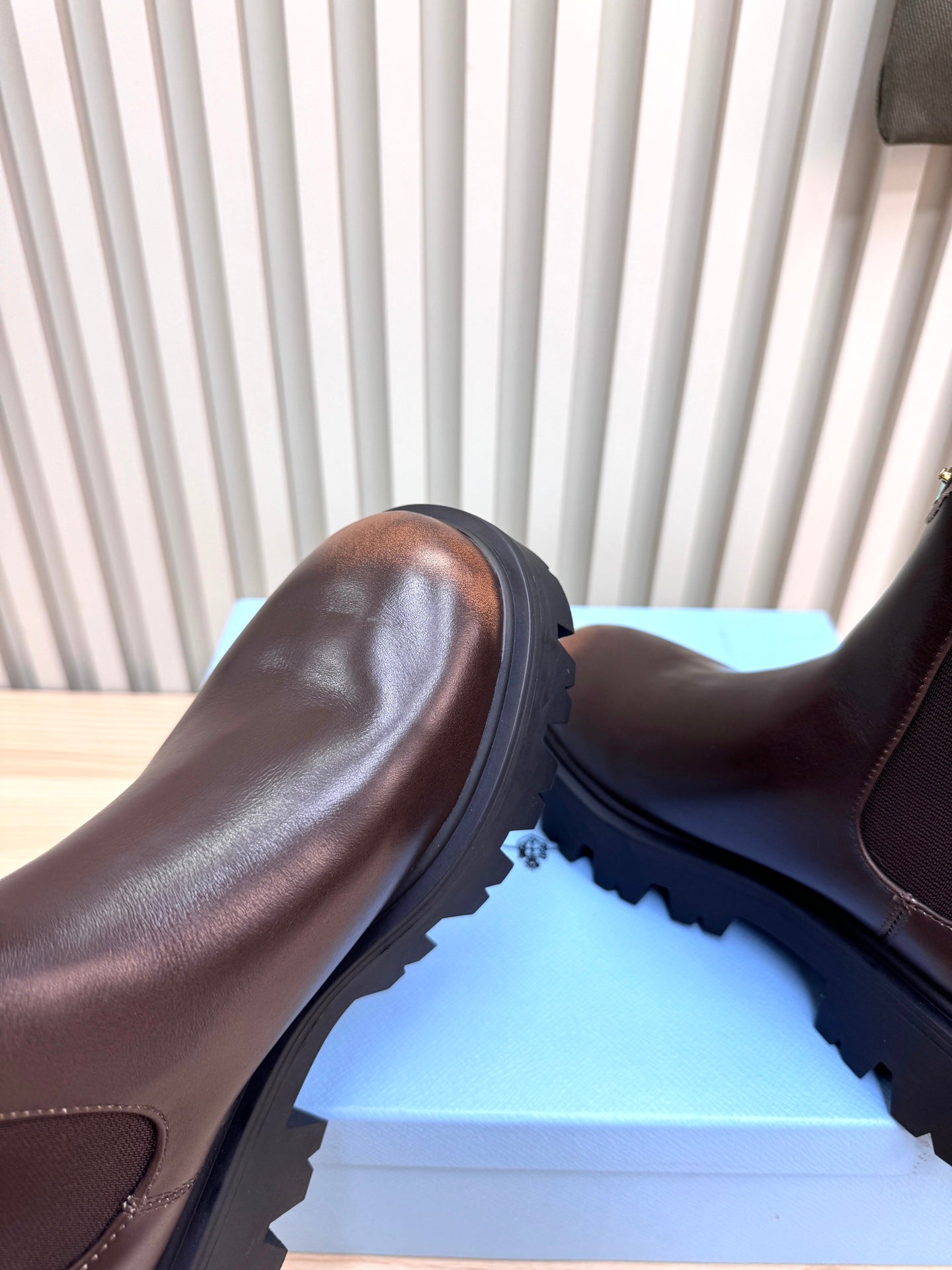 PRA ankle boots dark chocolate brown sheepskin 443662