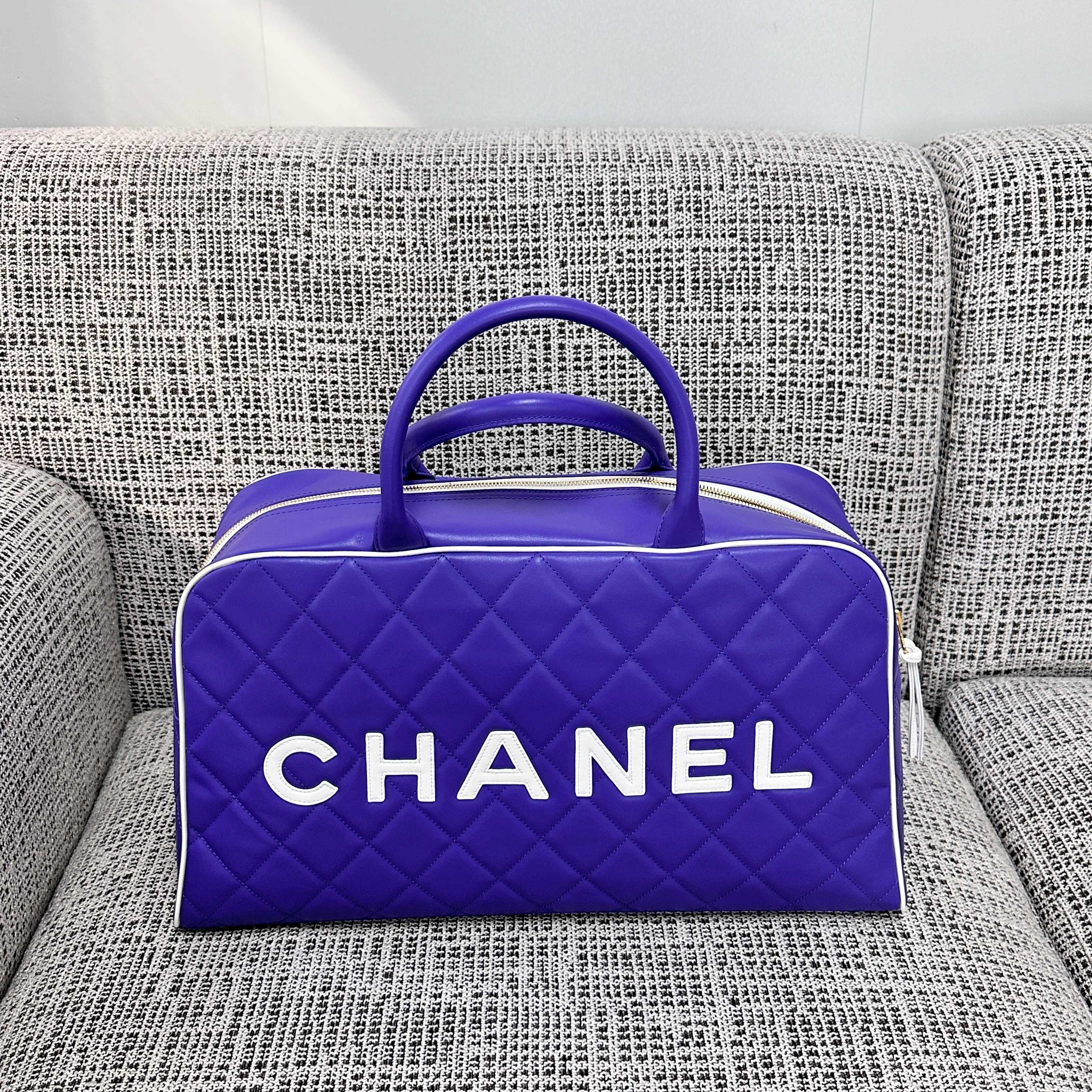 CC 1995 Bowling Duffle Bag 46cm Purple Lambskin