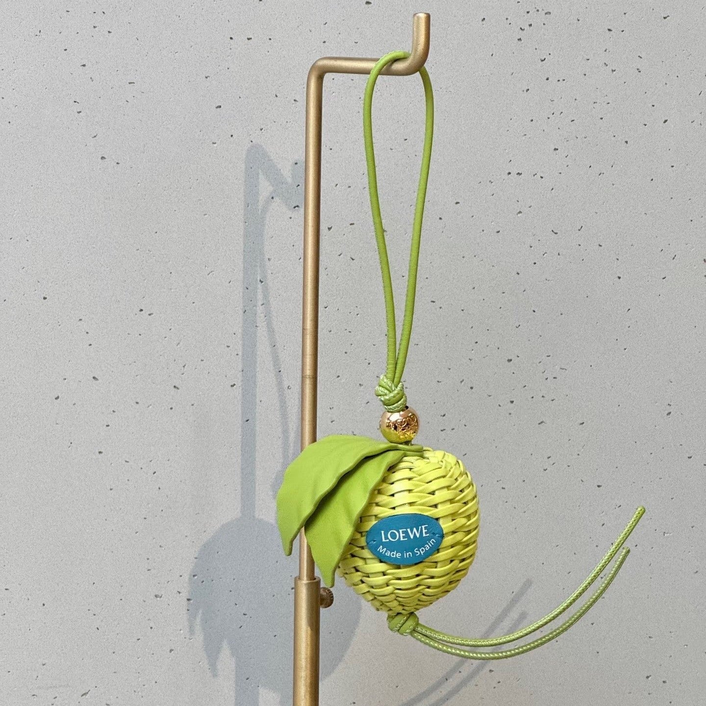 Loewe Charm Bag Apple Green Leather