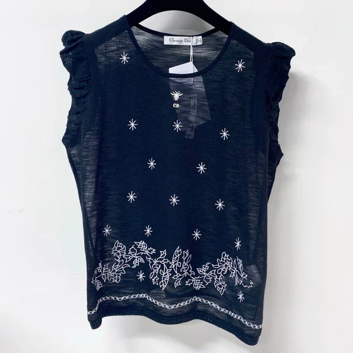 Dior 2026 Sleeveless Knit Vest Black Polyamide 479939
