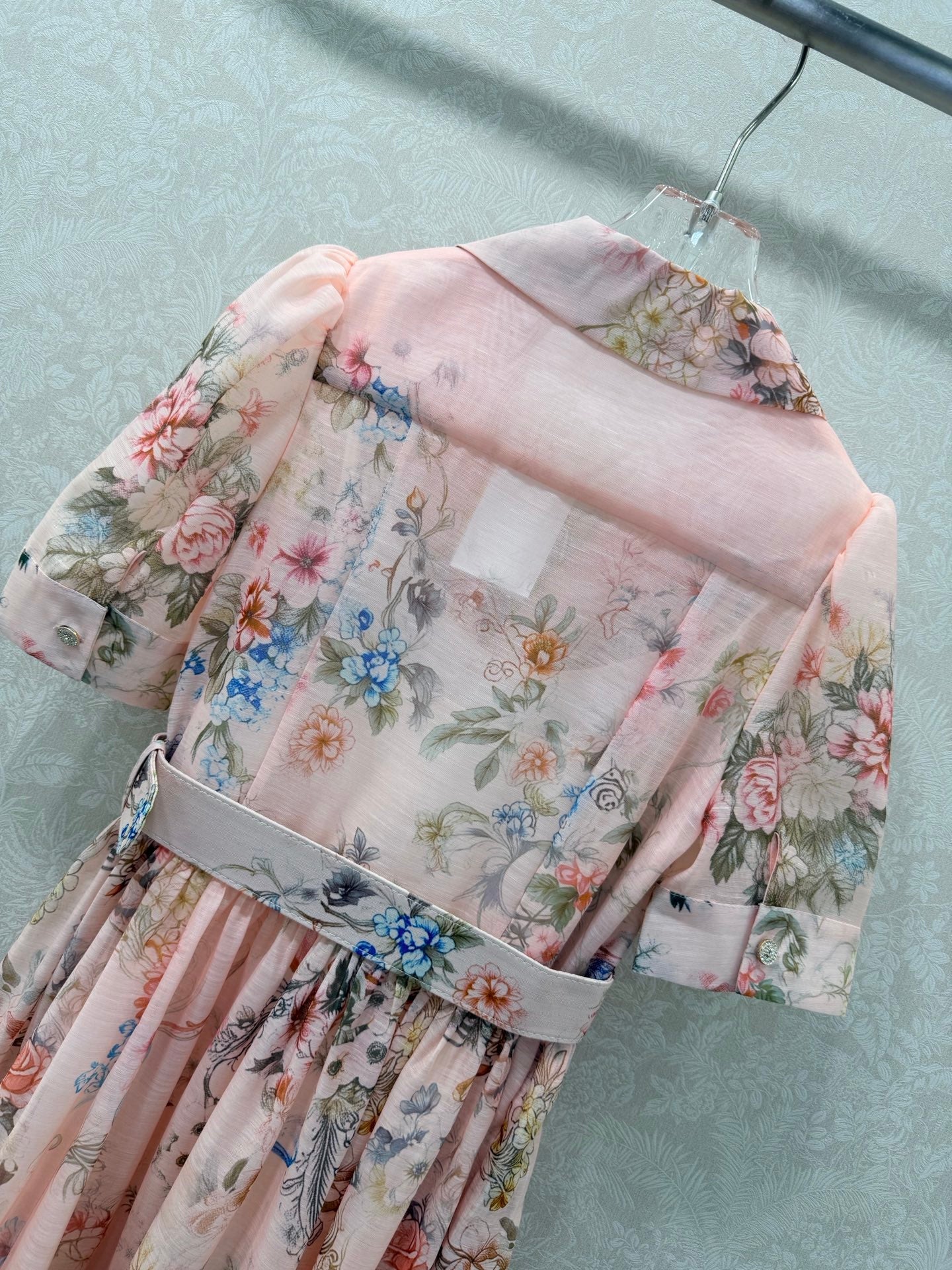 Zimmermann Jude Floral-Print Mini Dress Light Pink Floral Cotton 347292