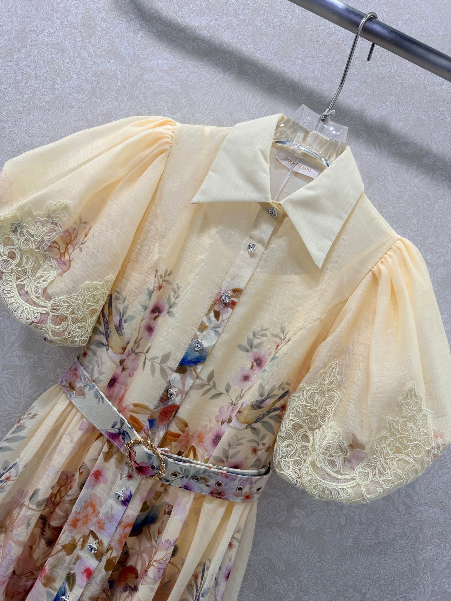 Zimmermann Luminosity Liftoff Flower Dress Morisot Cream Floral Cotton 347284