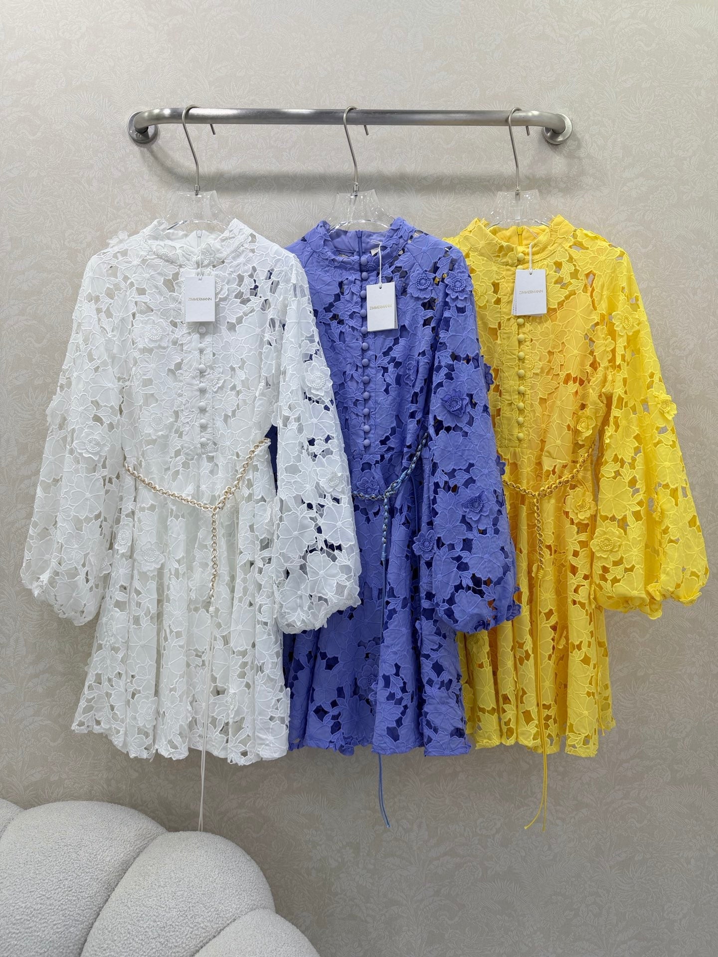 Zimmermann Patience Long Sleeve Dress Sunshine Cotton 347218
