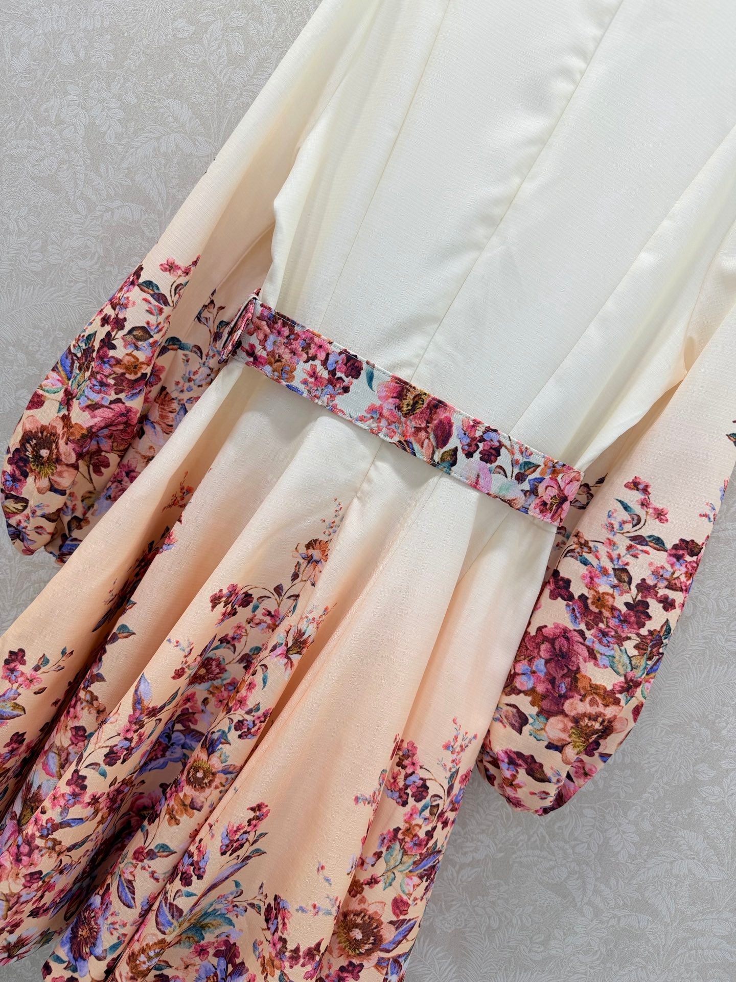 Zimmermann Awaken Long Dress Ivory Floral Cotton 347203