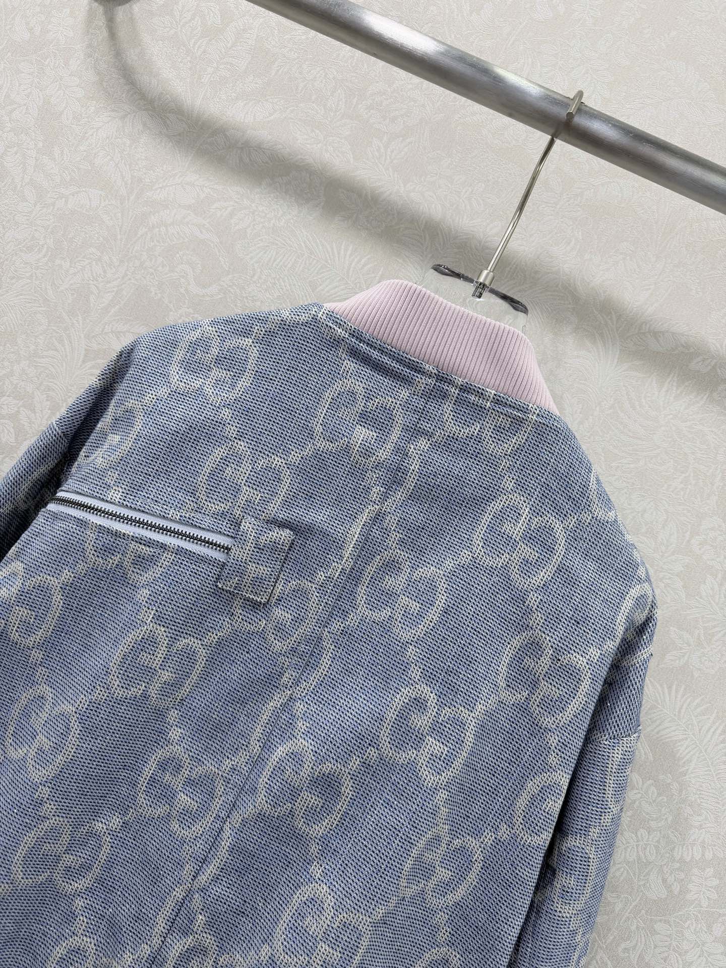 GG 26s Jacket Light Blue Beige Pink Cotton Polyeste 353049