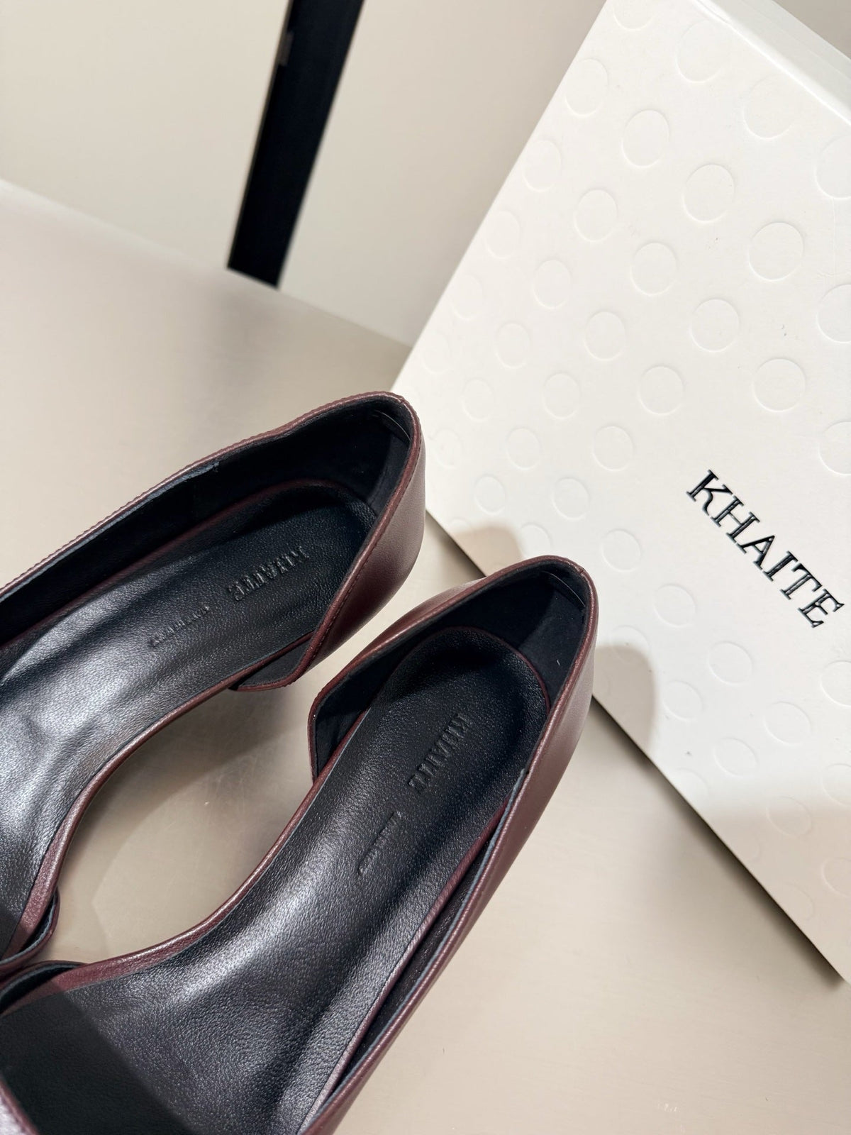 Khaite 26s Jett Pumps 4.5cm Burgundy Leather 784528v