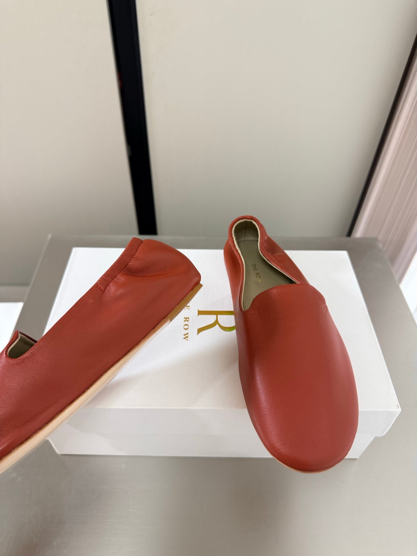 The Row Casa Ballet Flat Red Sheepskin 872475