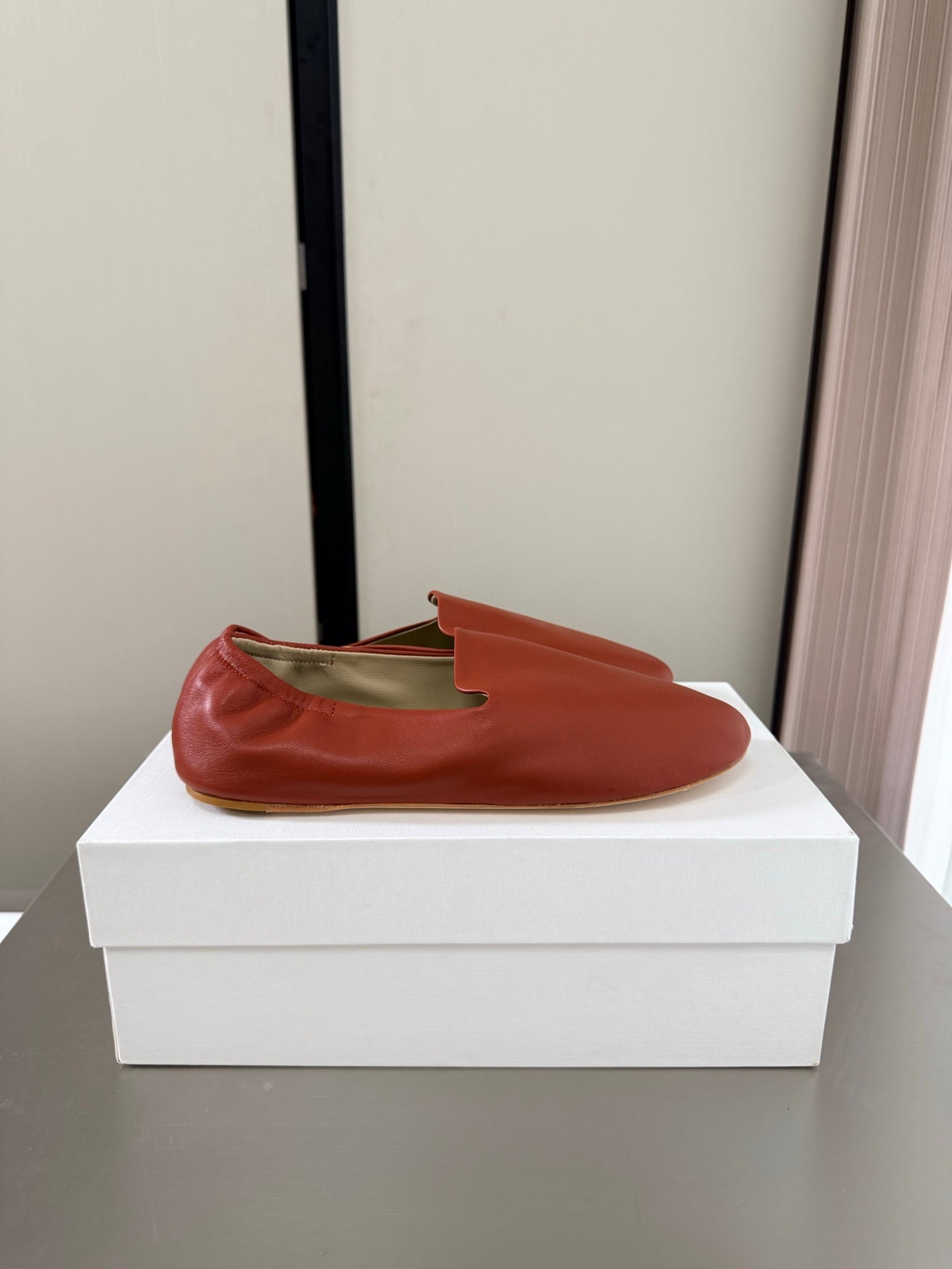 The Row Casa Ballet Flat Red Sheepskin 872475