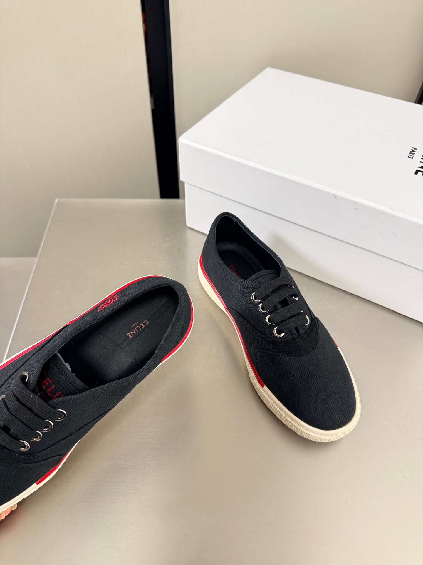 Celin 26s Alan Sneaker Black Canvas And Suede Calfskin 929843