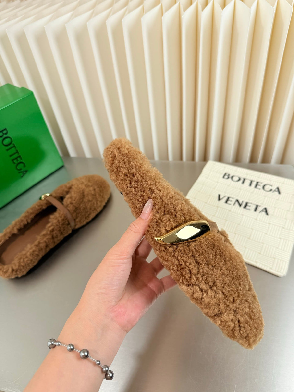 BV 26s Mules Brown Shearling 194246
