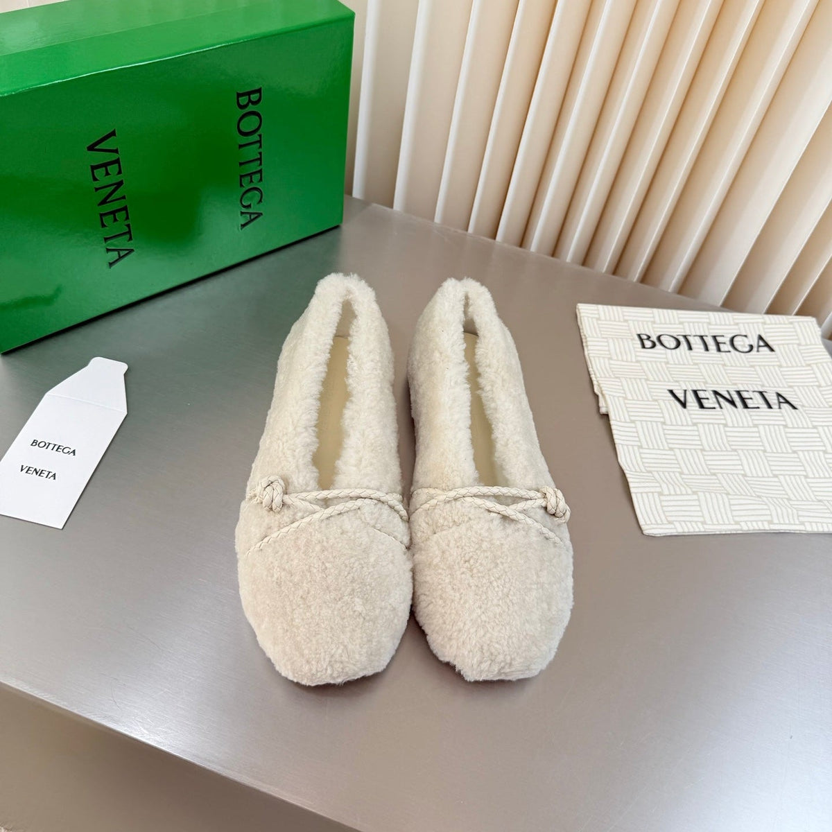 BV 26s Ballet Flats Beige Shearling 194248