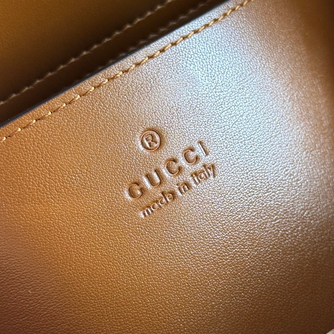 GG Padlock Medium Top Handle Bag Beige Brown Leather Canvas