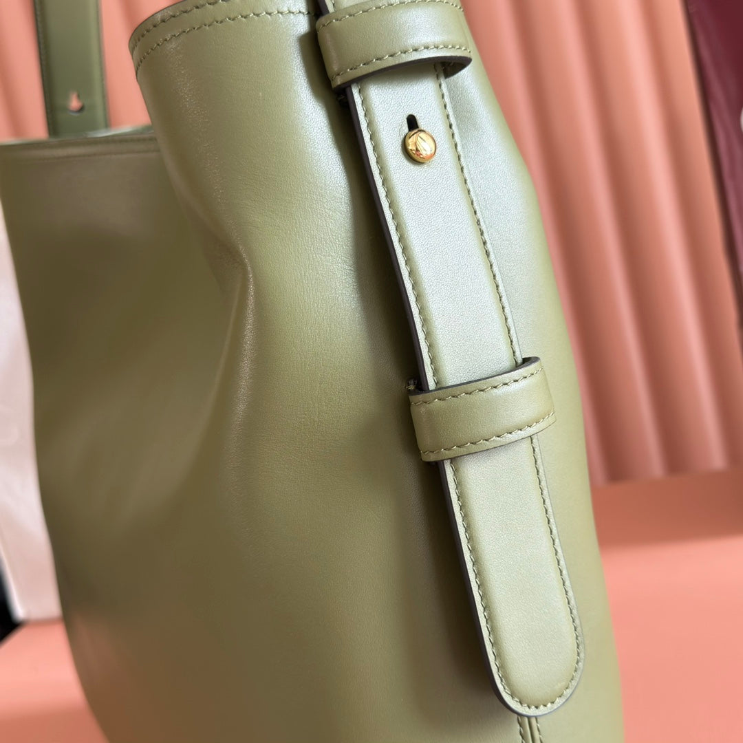 GG Beatrix Large Tote Bag Olive Green Smooth Leather GHW 272148